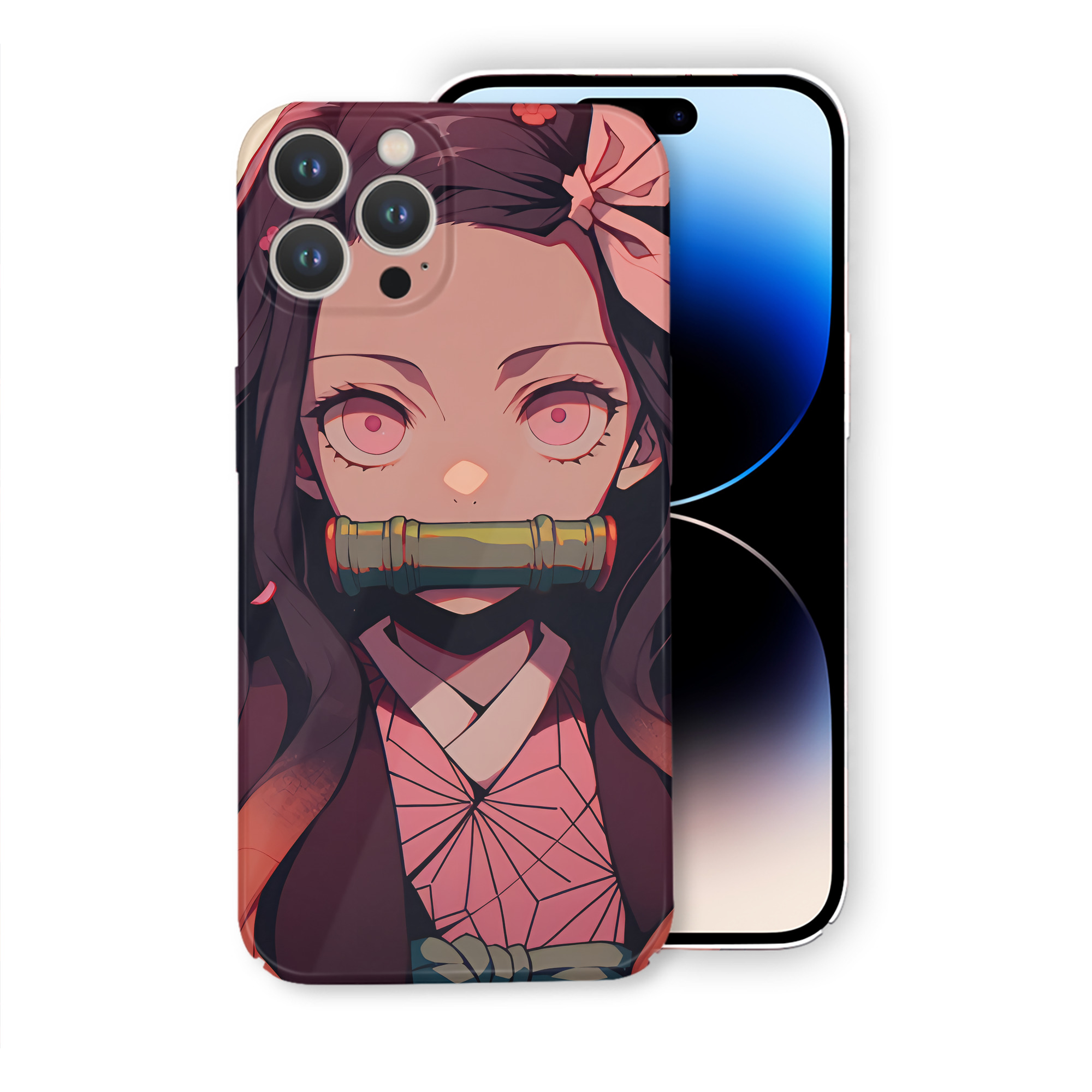 （画像用） 鬼滅の刃（きめつのやいば）竈門 禰󠄀豆子／かまど ねずこ Kamado Nezuko 【iPhone 14シリーズ対応】ハードケース